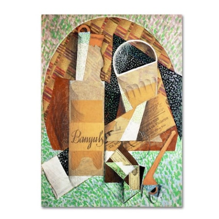 Juan Gris 'The Bottle Of Banyuls 1914' Canvas Art,35x47